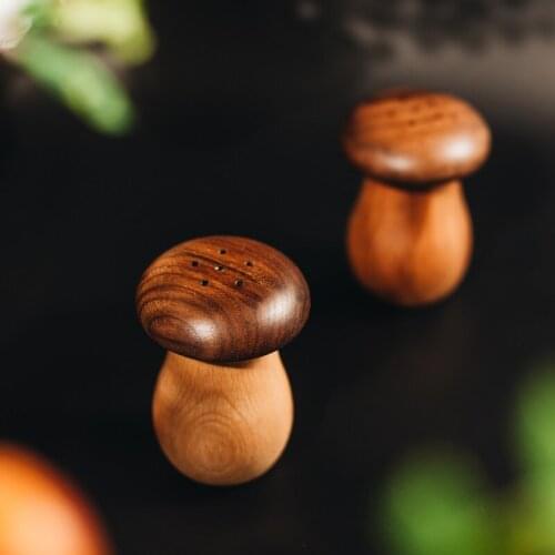 Solid Wood Toothpick Holder Mushroom Shape Home Decor Toothpick Case Tooth Picker Box