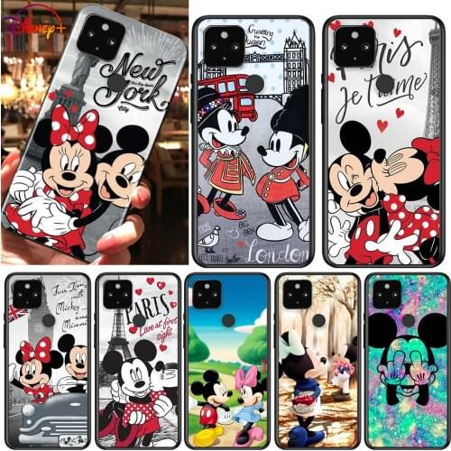 Mickey Minne Have Fun Shockproof Cover for Google Pixel 5 5A 4 4A XL 5G Black Phone Case Shell Soft Fundas Coque Capa