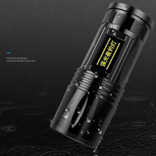 Fishing Flashlight Four-Light Source Fishing Light LED High-Power Lamp Ultra Bright USB Rechargeable 1800 Lumens Strong Light