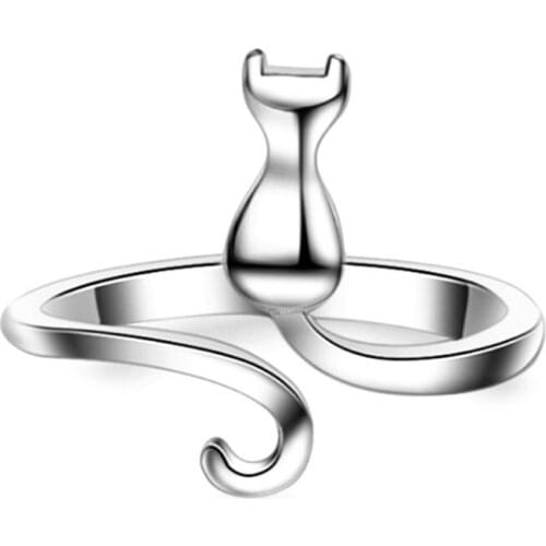 Boho Cat Rings For Women Wedding Vintage Finger Ring Knuckle Female Bohemian Charm Jewelry Gifts