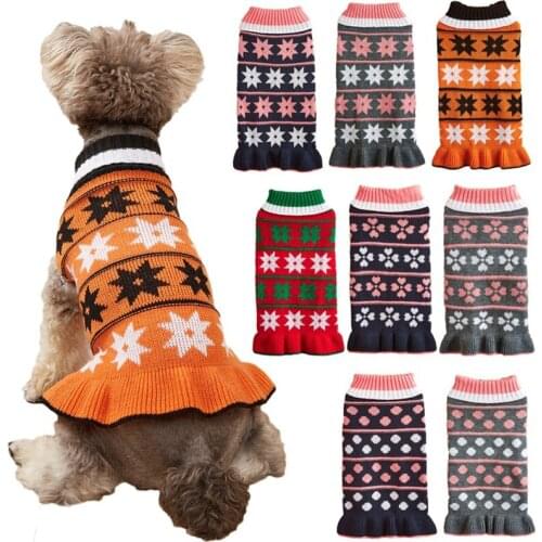 Winter Dog Sweater New Dog Christmas Clothes Warm Soft Knitting Pet Dog Coat For Small Medium Dogs Clothes for Yorkies Chihuahua