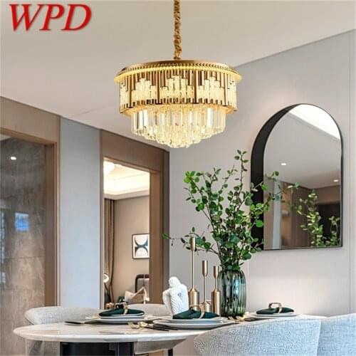 WPD Gold Chandelier Lamp Fixtures Luxury Pendant Light Postmodern Home LED Decorative for Living Dining Room