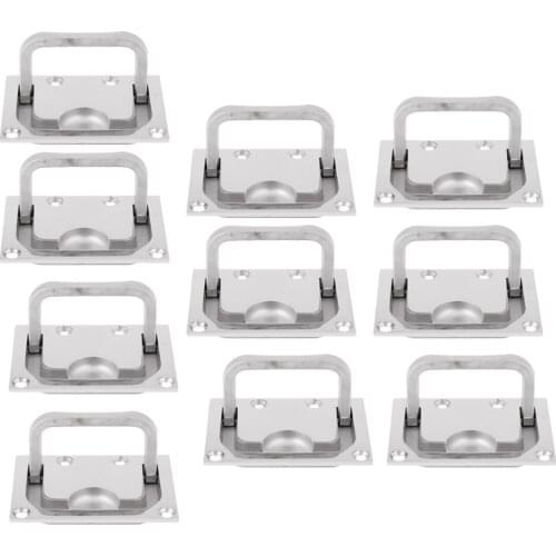 10x Marine Latch Latch With Swivel Handle, Stainless Steel Lift, 75 X 55 Mm