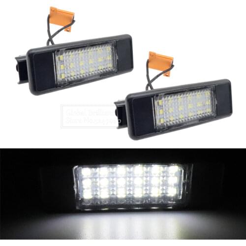 2Pcs Error Free Led Number License Plate Light Lamp White For Mercedes Benz Sprinter W906 2006- Vito W639 03-14 Viano W639 03-14
