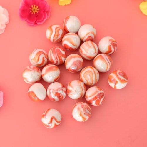 20pcs Stripes Flower Glass Marbles Ball Marble Run Games Stress Swirl Toys Marble Decor 25mm for Children