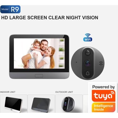 4.3Inch LCD Monitor5000mah Long Time Standby Support Tuya APP WIFI Doorbell Motion Detection Wireless Intercom Video Door Phone