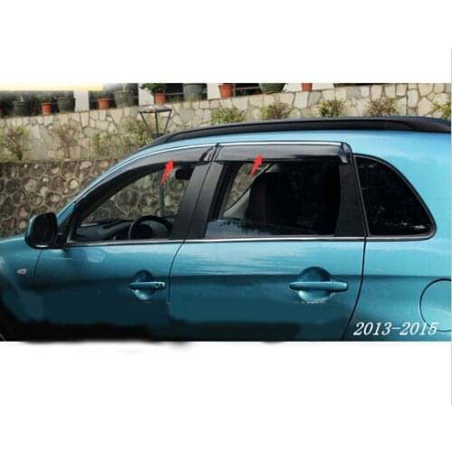 For Mitsubishi ASX Outlander Sport 2013 2014 2015 Window Visor Vent Shade Rain/Sun/Wind Guard Trim 4pcs NEW