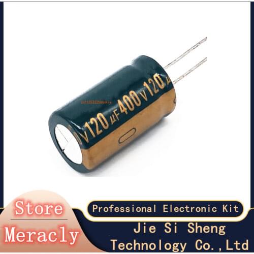 12~100pcs/lot 400V 120UF high frequency low impedance 400V120UF aluminum electrolytic capacitor size 18*30 20
