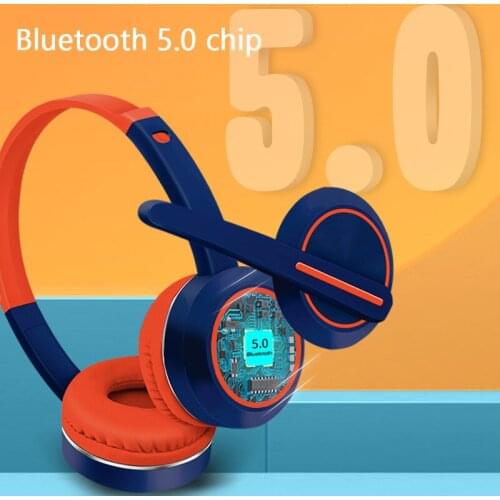 Wireless Bluetooth 5.0 Headphones Stereo Over-head Wireless Gaming Headset Earbuds With Microphone For Phone Laptop Computer