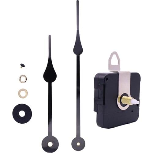 Silent Quartz Wall Clock Movement DIY Replacement with 2 Long Pointers Set