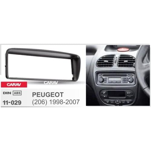CARAV 11-029 TOP quality CAR stereo dash kit radio CD player install mount for PEUGEOT (206) 1998-2007 1-DIN