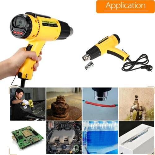 2000W Digital Temperature-controlled Electric Hot Air Gun Adjustable Heat IC SMD Welding Tools Quality + Nozzle 2000W AC220