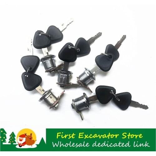 For excavator parts Volvo EC210/240/290/360 lock cylinder quality side door lock universal lock cylinder cab door lock cylinder