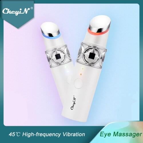 Electric Eye Massager Roller Hot/Cold Compress Vibration Eyes Massage Pen Anti Wrinkle Relief Dark Circle Puffiness Eye Care 45