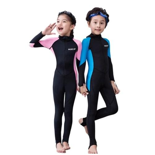 Hisea Kids Wetsuit UV Protection One-Piece Long Sleeve Swimwear Quick Drying Swimsuit For Diving Surfing Jellyfish Clothes