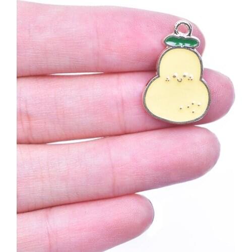 DIY Kawaii Pearl Avocado Enamel Pendant 20pcs/lot Wholesale Charms For Necklace Accessories Anklets Jewelry Making Set Handmade