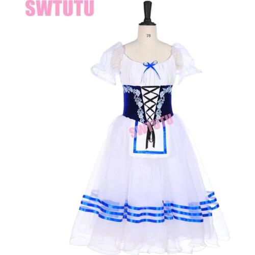 Giselle blue white peasant ballet costume tutu professional ballet long tutu ballerina romantic tutu Napoli ballet dress BT9238
