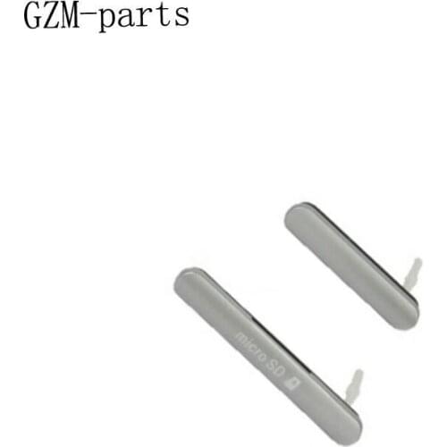 GZM-parts For Sony Xperia M4 Sim Card Slot Port Micro SD USB Dust Plug Cover Black/ White