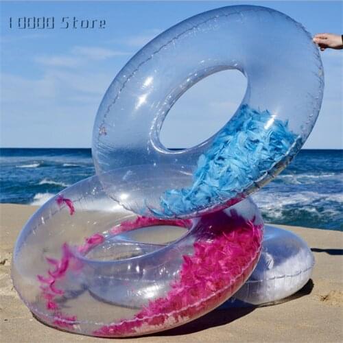 2021 Summer Beach Swim Circle Float Water Pool Party Inflatable Swimming Ring Baby Float Round Feather Swimming Rings