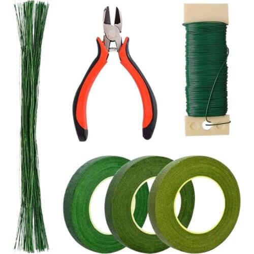 Floral Arrangement Kit Floral Tapes Floral Wire Cutter Green Floral Tape Floral Stem for Bouquet Stem Wrap Florist