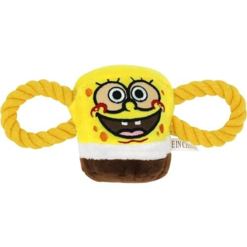 Cheap Squeaker For Toys For Pets Yellow Peluche Para Perro Dog For Large Dogs Plush Chew Soft Cartoon Cute Accessories