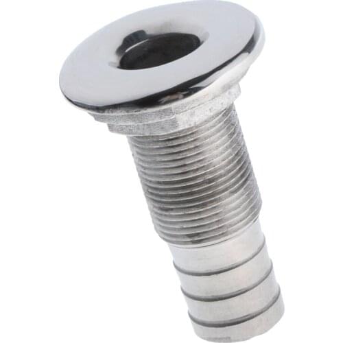 Stainless Boat Thru Hull Fitting Polished Head for Boat Yacht Hardware 3/4"