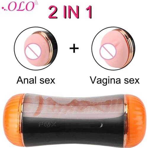 OLO 10 Speeds Sex Machine Blowjob Automatic Male Masturbator Dual Channel Anal Vagina Masturbation Cup Sex Toys for Men