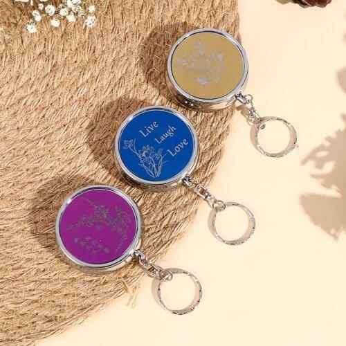 1PCS 3 Grids Medicine Organizer Portable Pill Box With Chain Makeup Storage Container Folding Pill Case Metal Pill Cutte