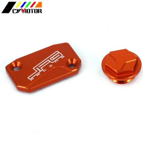 CNC Motorcycle Front & Rear Brake Fluid Reservoir Cap Cover For KTM SX EXC XC XC-W SX-F XCF-W XCR-W EXC-R 125 144 200 250 300