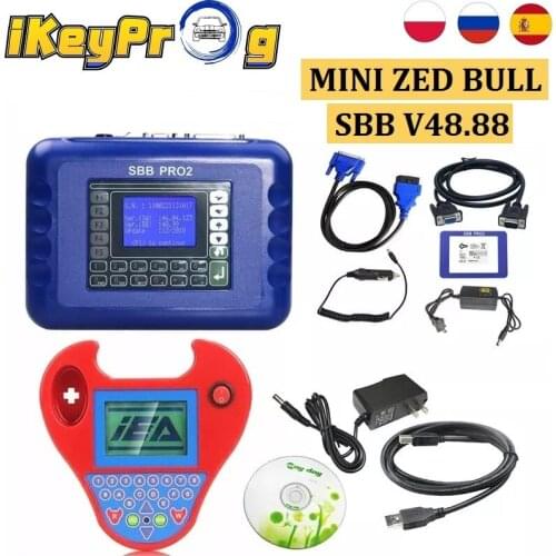 Smart Mini Zed Bull Key Programmer SBB Pro2 Transponder Key Programer Mini Zed-bull OBD2 Key Maker Mini ZEDBULL V508 No Tokens