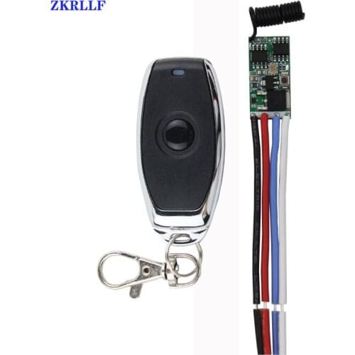 433mhz DC 1CH 3.6V 8V 12V 24V Mini Relay Wireless RF Remote Control Switch Power LED Lamp Controller Micro Receiver Transmitter