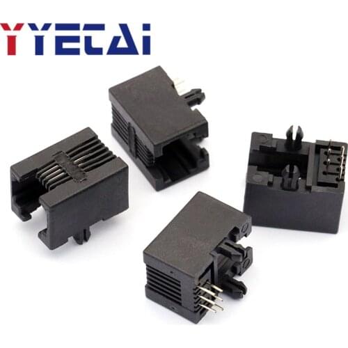 RJ11 Socket 95001 Black 6P6C RJ12 Telephone Socket Standard