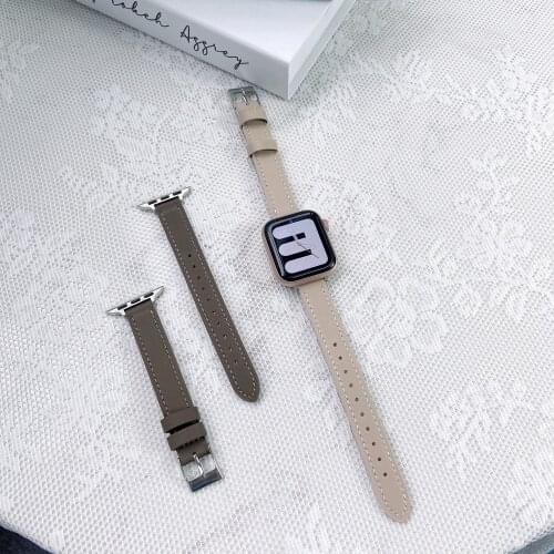 Newest genuine leather loop strap for iwatch 6 se/5/4/3/2/1 for Apple watch band 38mm 40mm 44mm 40mm wrist band