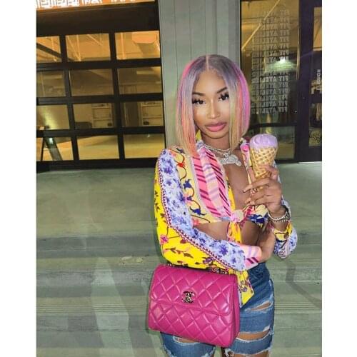 Long-sleeve Shirt Women Clothing Autumn Fashion Lovely Print Bandage Crop Top Club Outfit Streetwear Y2k Clothes Wholesale Items