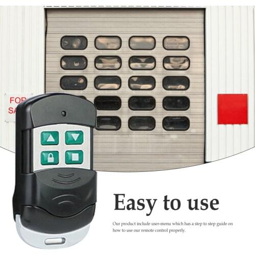 Universal 433MHz Car Garage Door Remote Fob Car Electrtic Shutter Door Controller Metal Key Wireless Remote