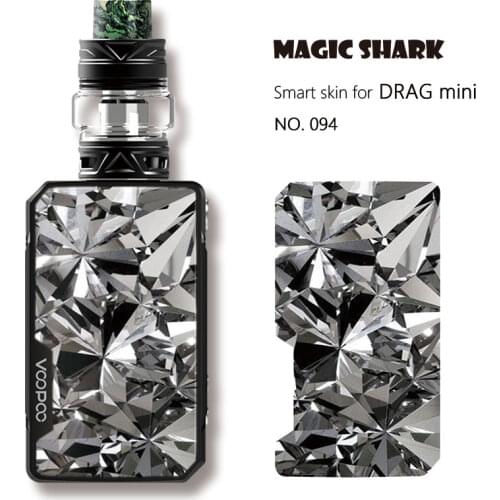 Skull Crystal Diamond Print Rose Vintage Motorcycle Case Vape Sticker Pod Skin for Voopoo Drag Mini E Cigar