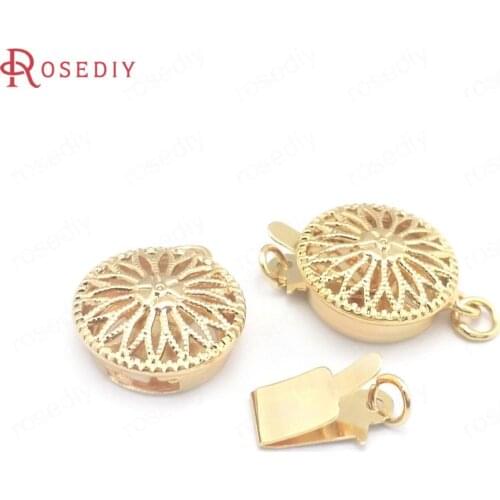 40449)6PCS 17x11MM Diameter 5MM Width 9MM 24K Gold Color Brass 1 Line Necklaces Connect Clasps Diy Jewelry Making Supplies