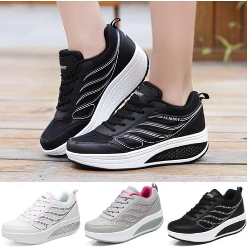 Women Sneakers Breathable Chunky Shoes Height Increasing Comfortable Casual Sneakers
