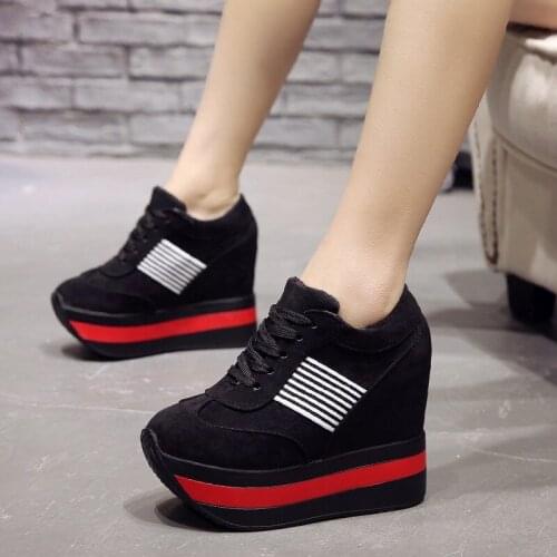 Women Shoes 2020 black Platform Shoes Woman Sneakers Women Casual Shoes Comfortable Lace-up High Ladies Shoes Chaussure Femme