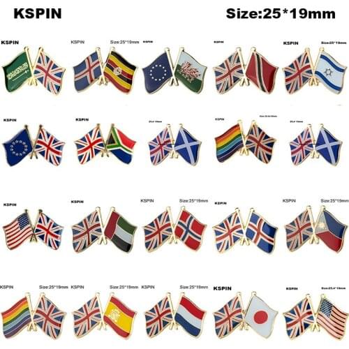 United Kingdom Saudi Wales Israel Spain Friendship Flag Laple Pin Badge Brooch