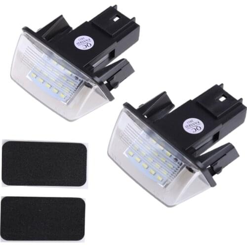 1 Pair 18 LED License Number Plate Lights Lamp For Peugeot 206 207 307 308 406 Citroen C3/C4/C5/C6