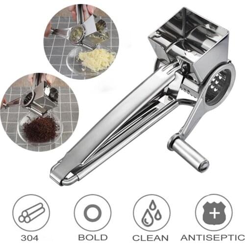 1pcs Stainless Steel Cheese Grater Hand-operated Rotary Cheese Grater Innovative And Multi-functional Cheese Graters