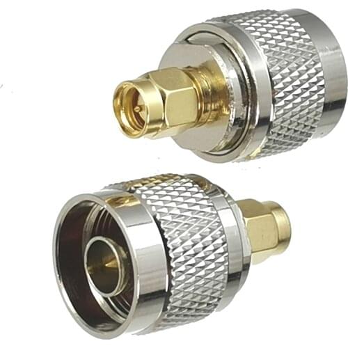 1pcs Connector Adapter SMA Male Plug to N Male Plug RF Coaxial Converter Straight New
