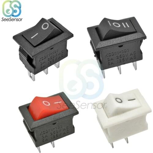 10pcs/lot KCD11 Rocker Switch Power Switch ON-OFF 2 Position ON-OFF-ON 3 Position 2Pins 3Pins 3A 250VAC/ 6A 125VAC