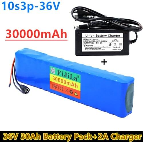2021New 36V30Ah Battery ebike battery pack 18650 Li-Ion Battery 500W High Power and Capacity 42V Motorcycle Scooter with charger