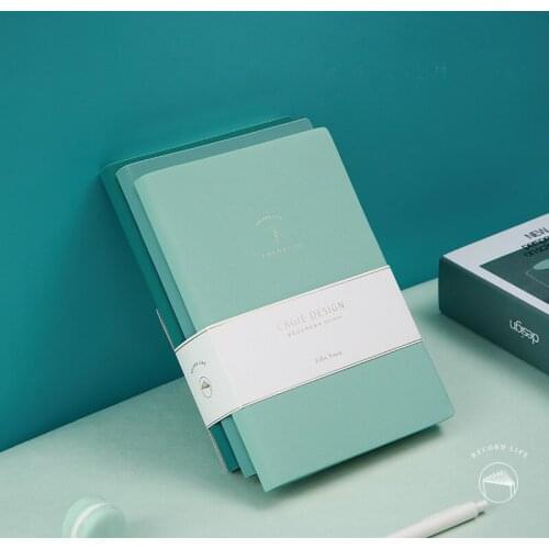 3 in 1 A5 Literature and Art Notepad Fresh Hand Ledger Set Horizontal Line Book Simple Style Business Meeting Record Book