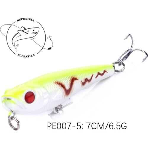 7cm/6.5g Plastic Hard Bait Artificial Pencil Simulation 3D Eyes Wobblers With Sharp Hook Durable Bionic Bait Anti-corrosion