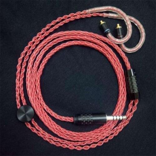 8 share red silver plated cable MMCX 0.78mm w4r se535