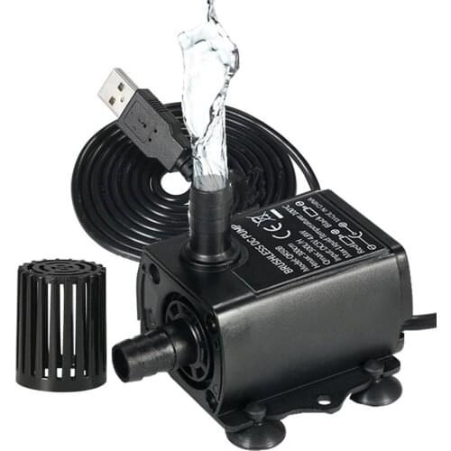 DC USB Ultra-quiet Mini Brushless Water Pump 5V 4.8W 300L/H Lift 300cm Submersible Fountain Aquarium Circulating for Pool