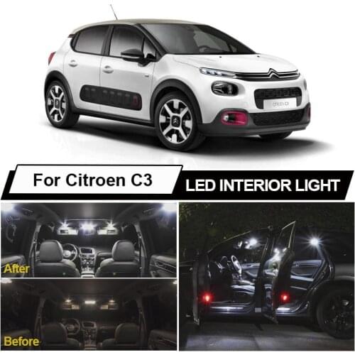 Canbus Car LED Interior Dome Map Trunk Light Kit For Citroen C3 I II III 1 2 3 Hatchback Vehicle Auto Lamp Bulbs Accessories